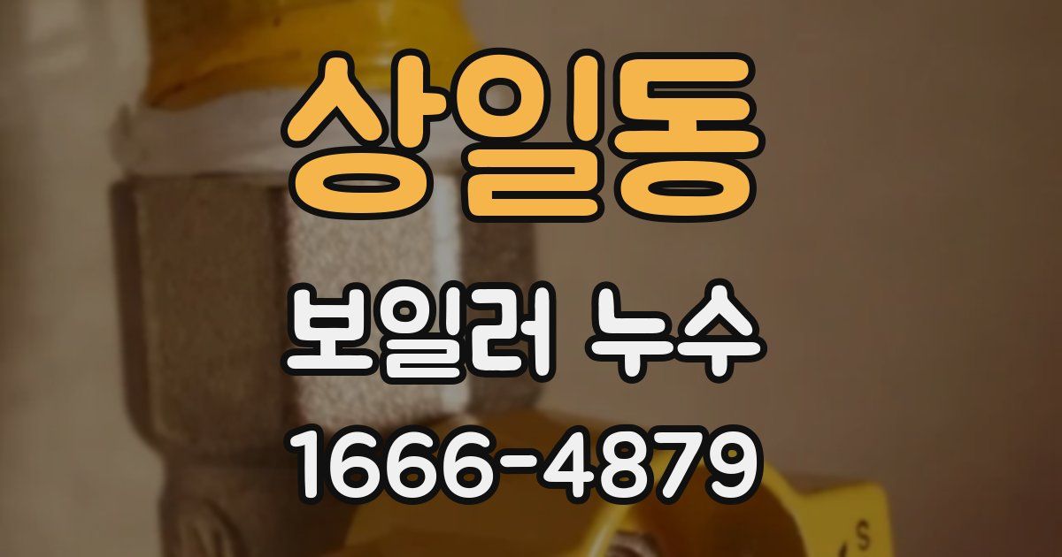 상일동 보일러 누수