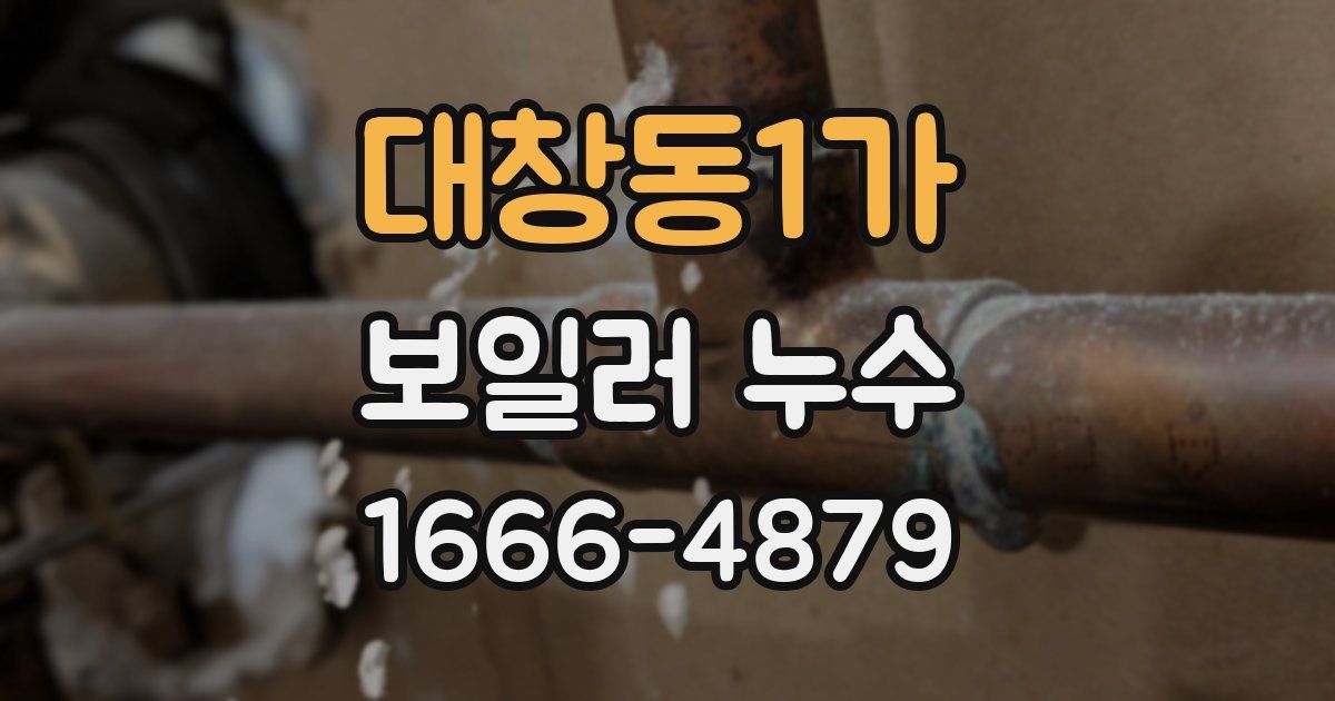대창동1가 보일러 누수