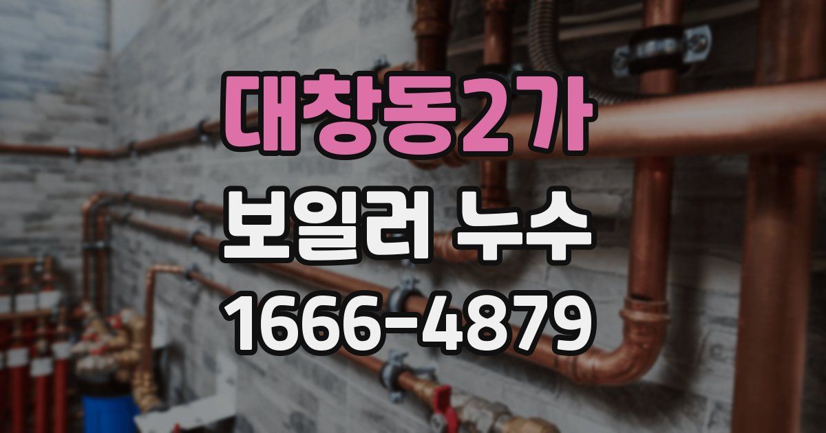 대창동2가 보일러 누수