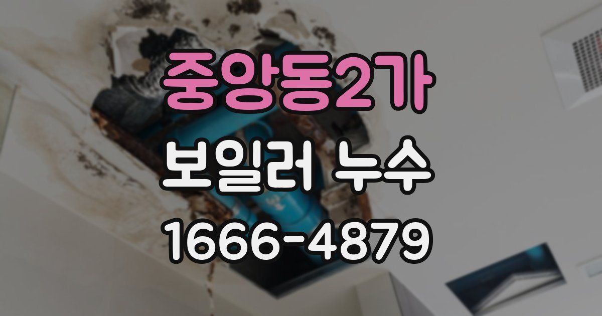 중앙동2가 보일러 누수
