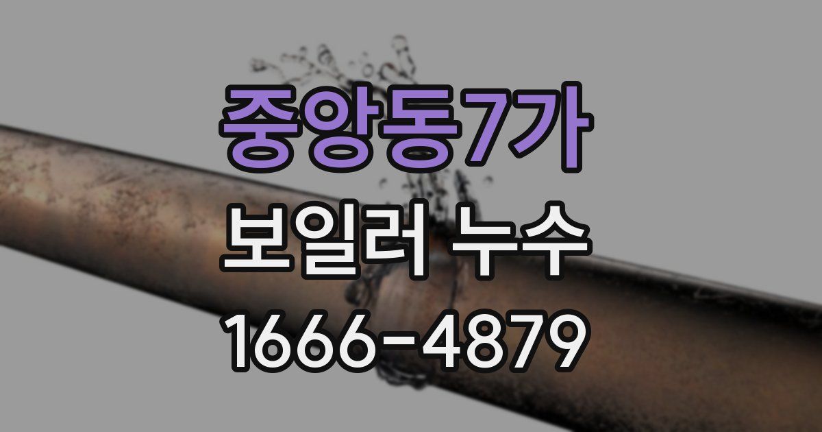 중앙동7가 보일러 누수