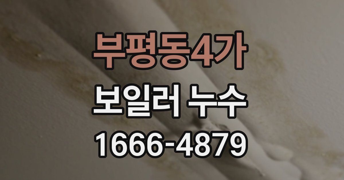 부평동4가 보일러 누수