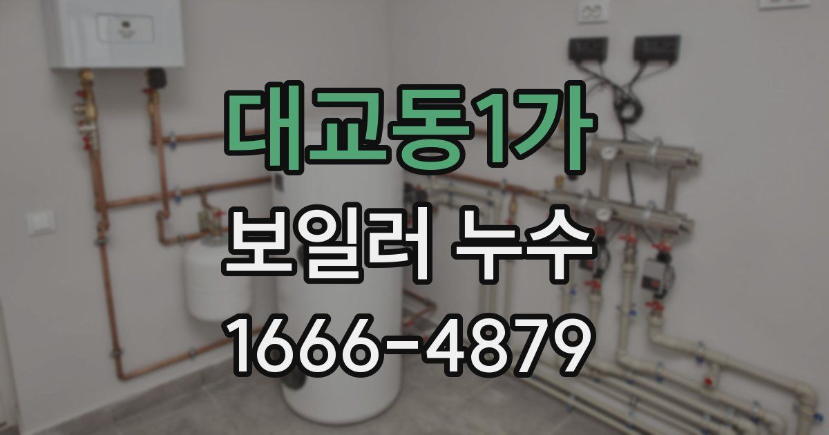 대교동1가 보일러 누수