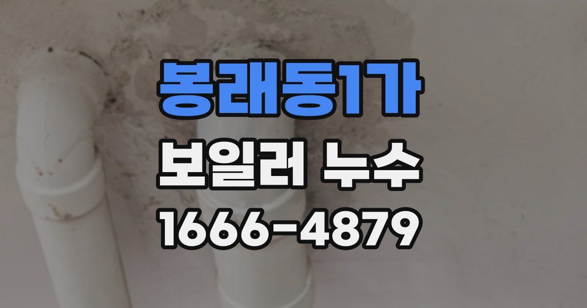 봉래동1가 보일러 누수