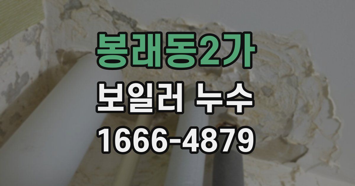 봉래동2가 보일러 누수