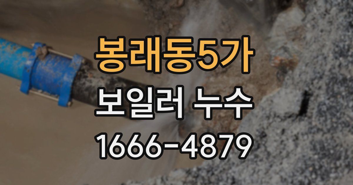 봉래동5가 보일러 누수