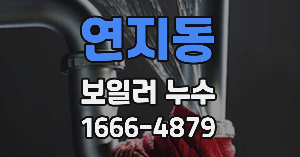 연지동 보일러 누수