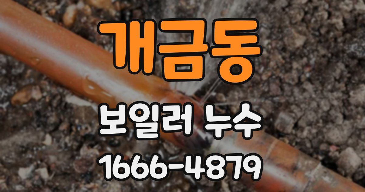 개금동 보일러 누수