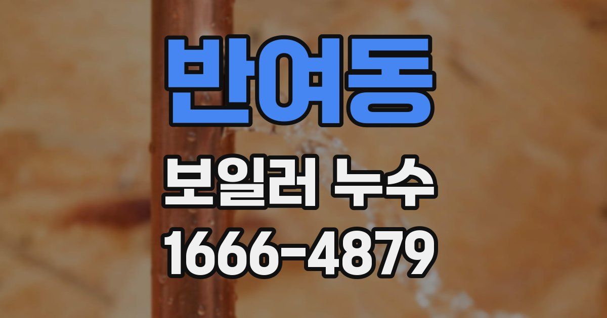 반여동 보일러 누수