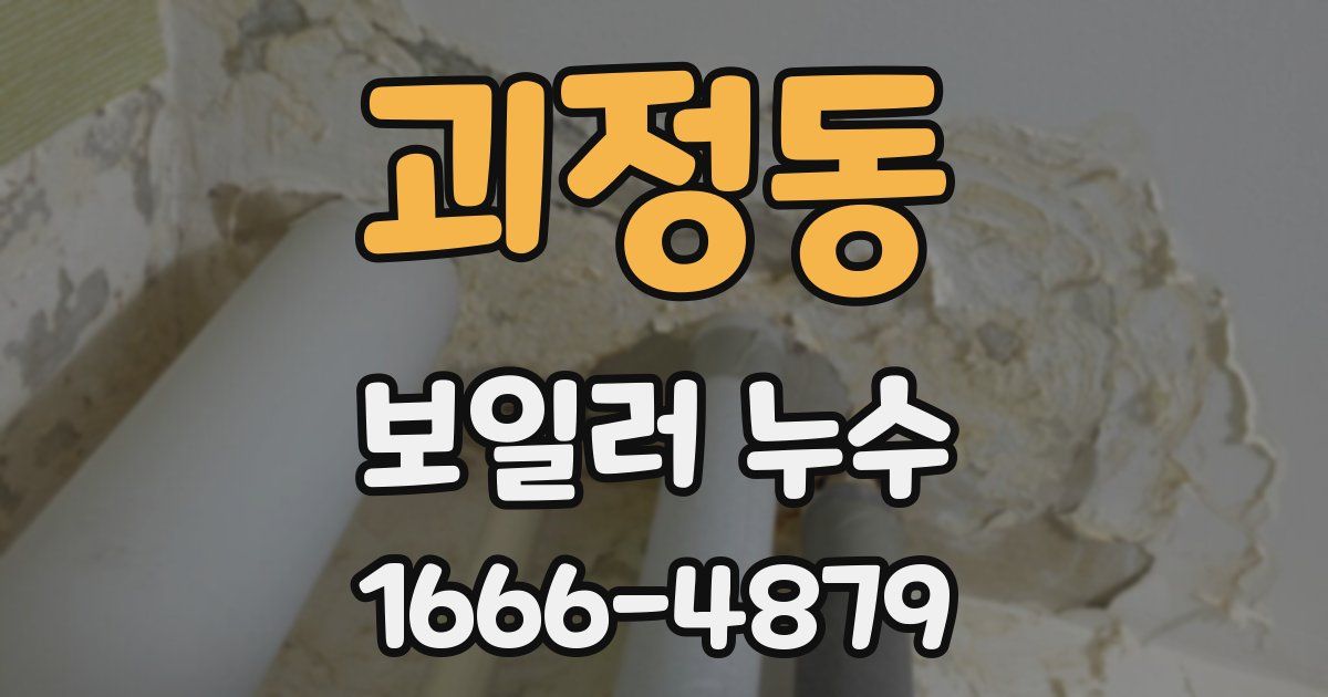 괴정동 보일러 누수