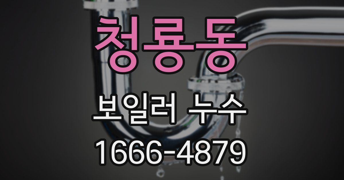 청룡동 보일러 누수