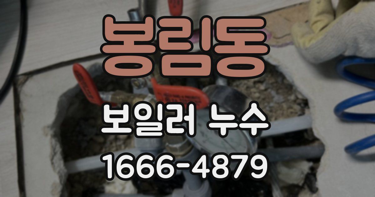 봉림동 보일러 누수