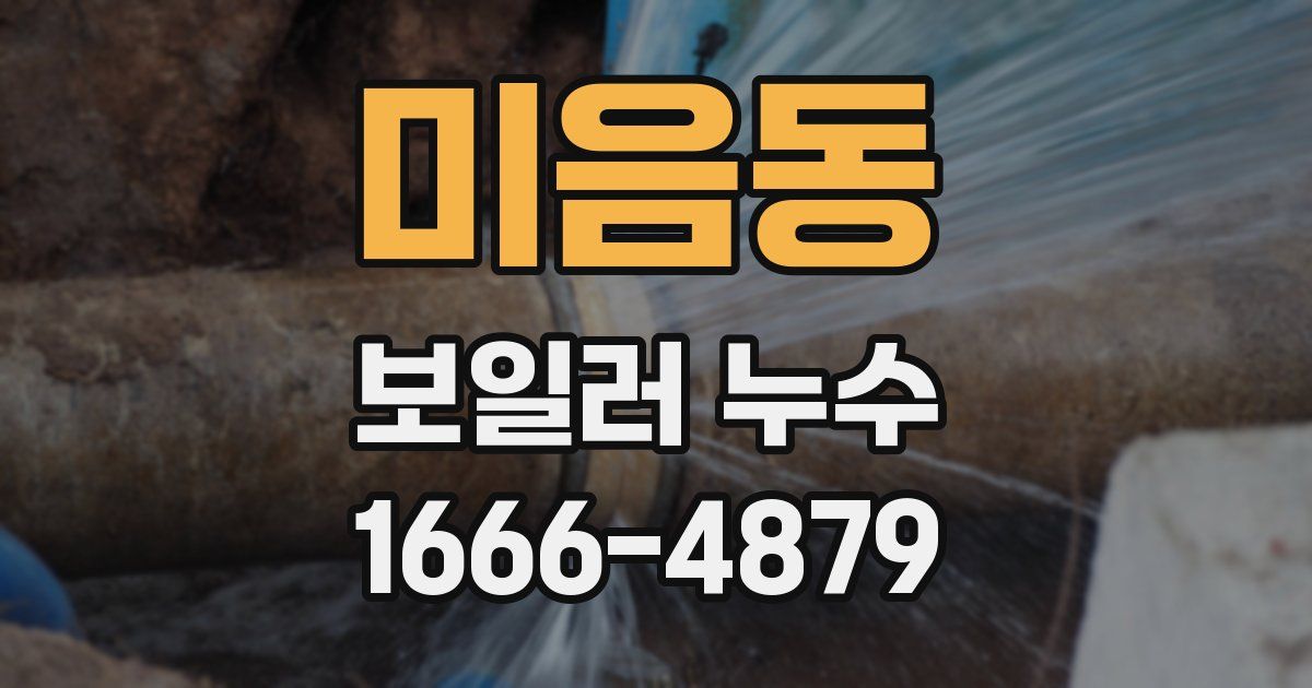 미음동 보일러 누수