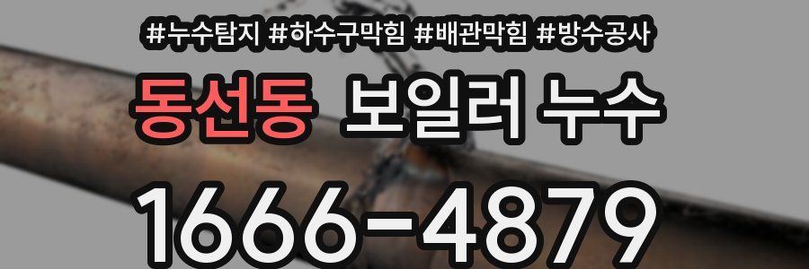 동선동 보일러 누수