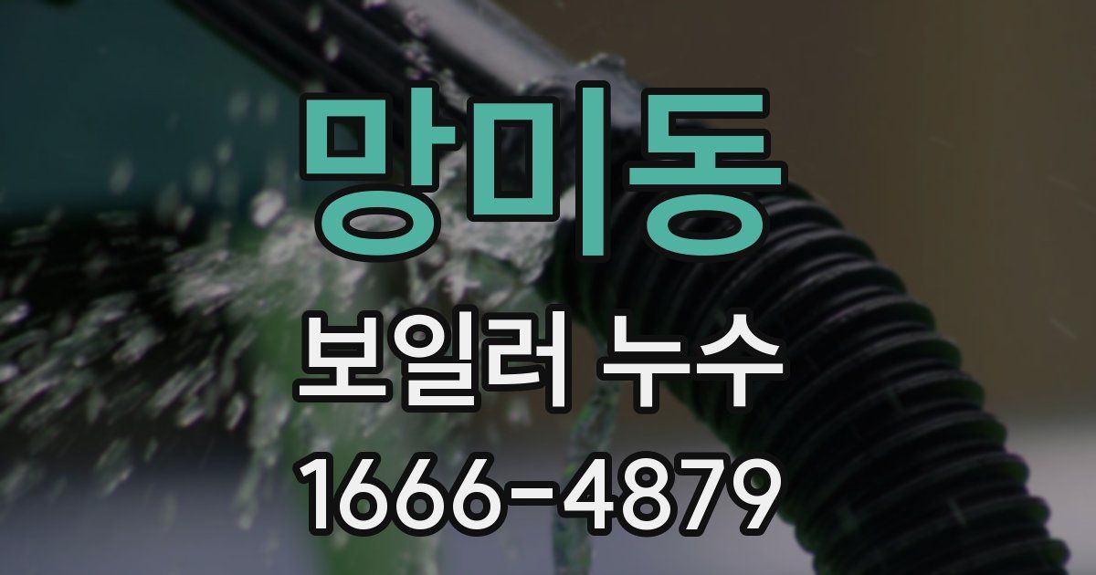 망미동 보일러 누수
