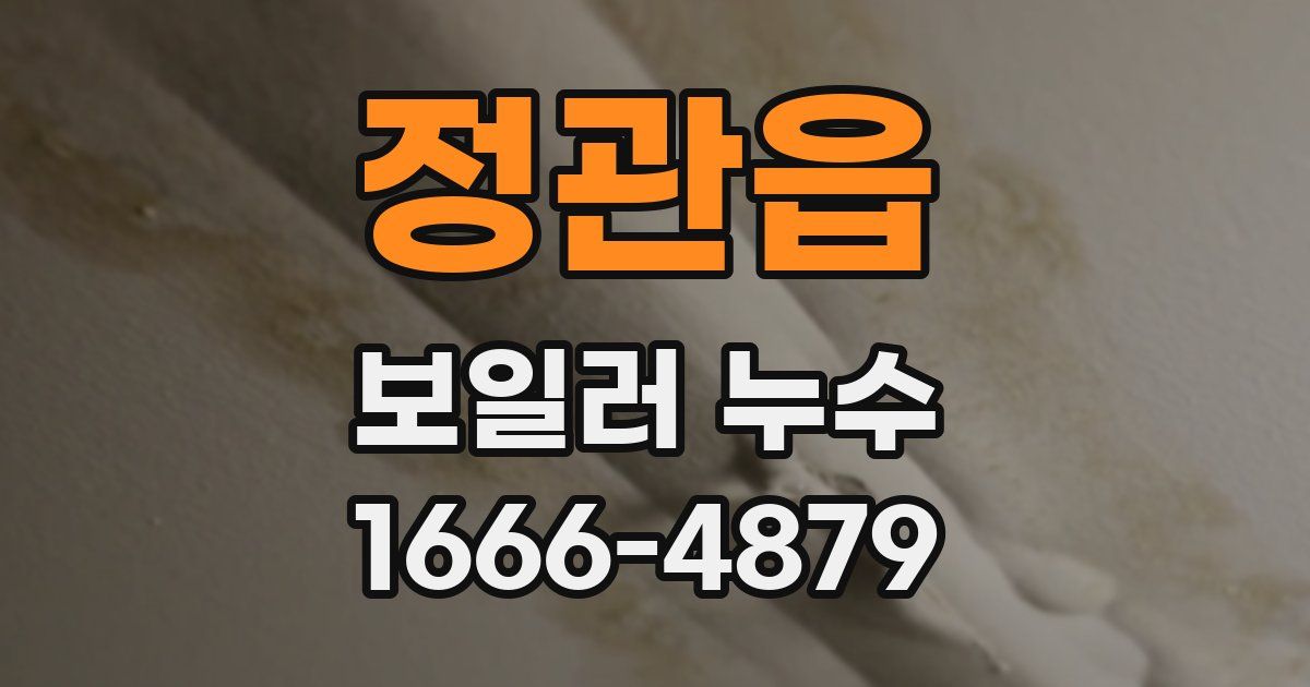 정관읍 보일러 누수