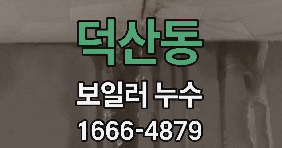 덕산동 보일러 누수