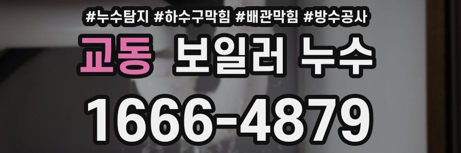 교동 보일러 누수