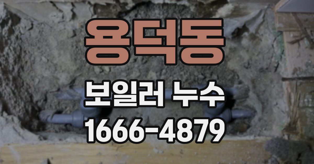 용덕동 보일러 누수