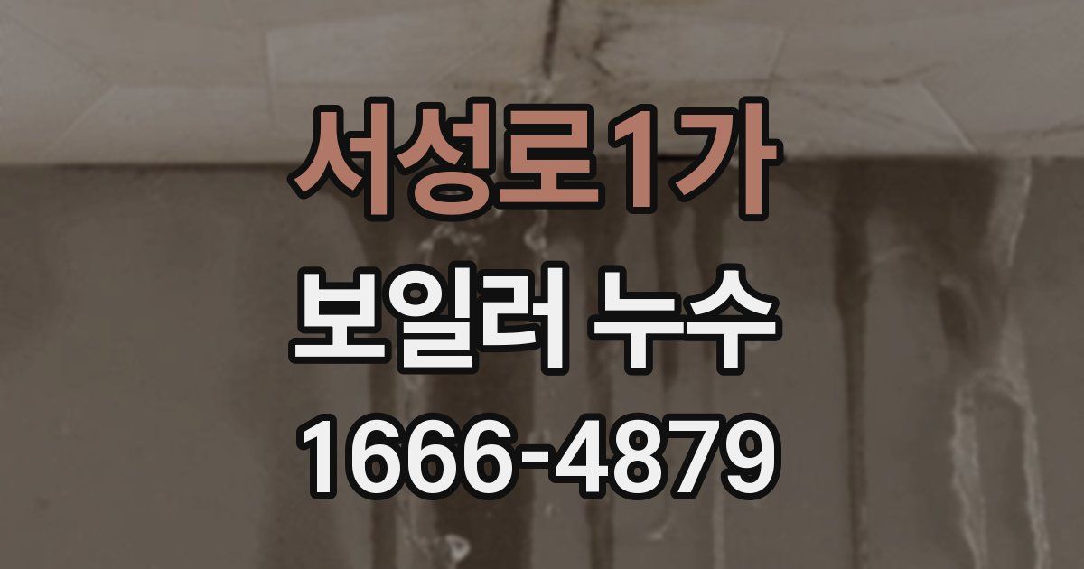 서성로1가 보일러 누수