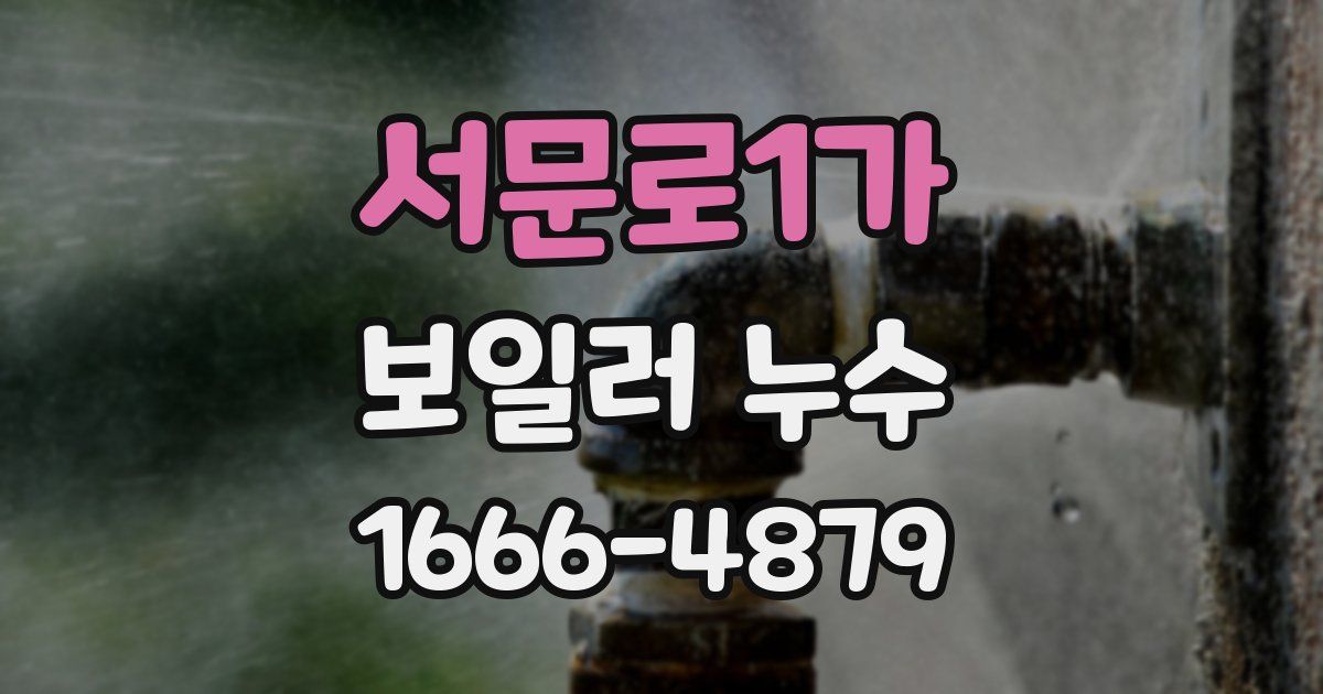 서문로1가 보일러 누수