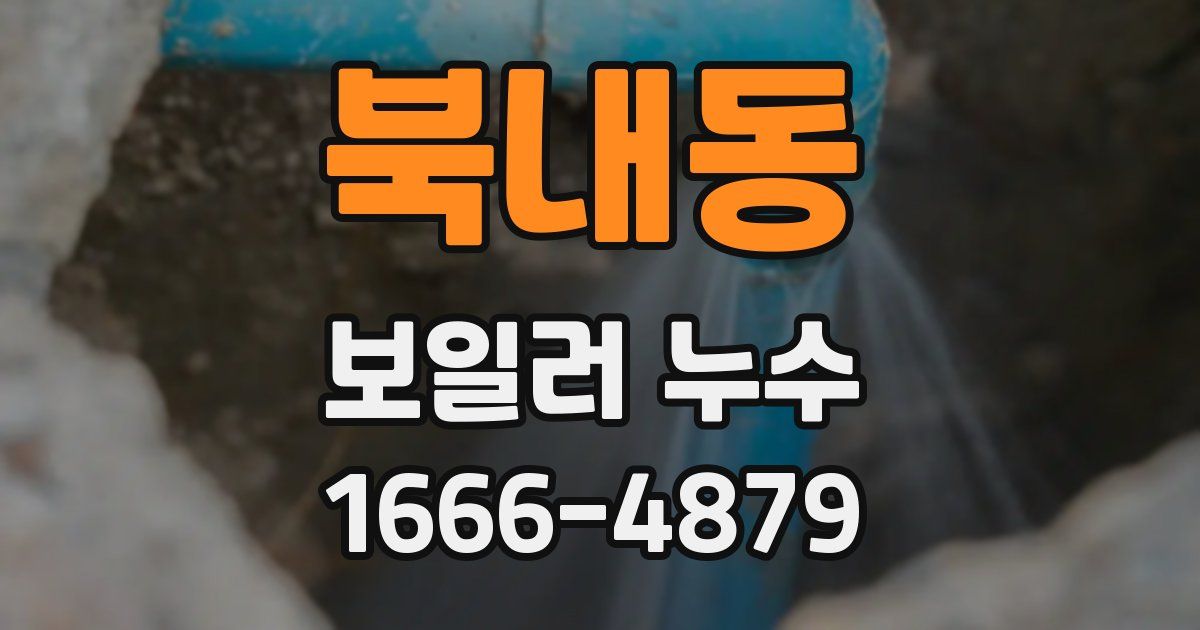 북내동 보일러 누수