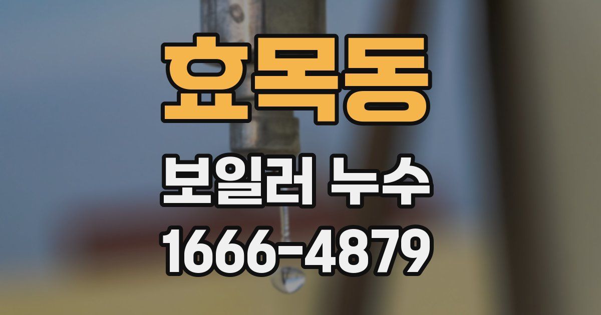 효목동 보일러 누수
