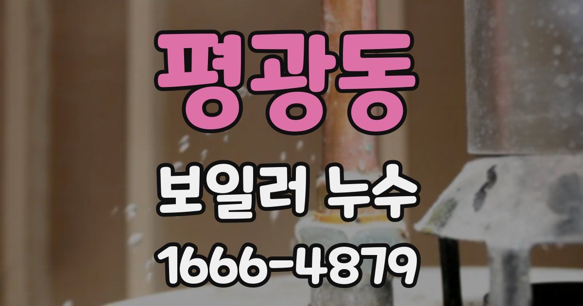 평광동 보일러 누수