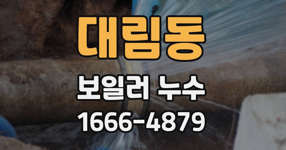 대림동 보일러 누수