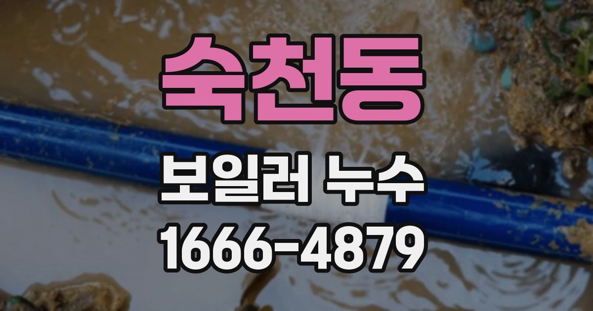 숙천동 보일러 누수