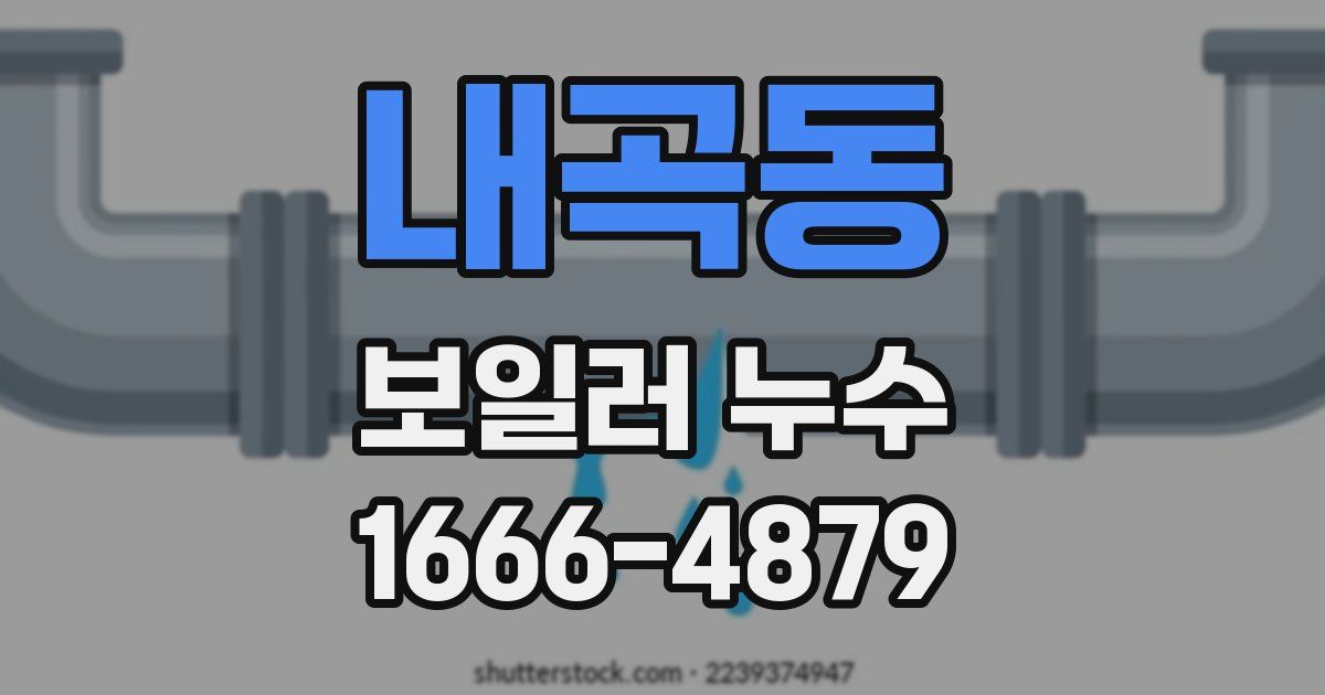 내곡동 보일러 누수