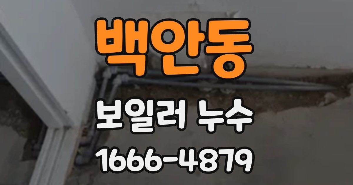 백안동 보일러 누수
