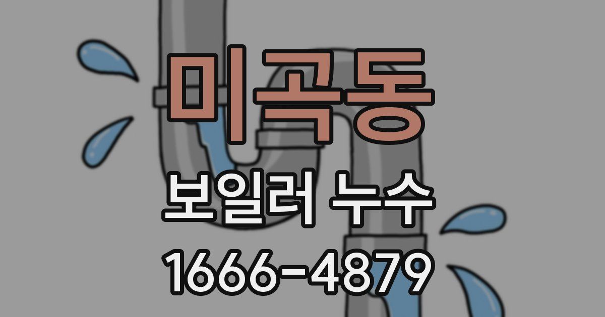 미곡동 보일러 누수