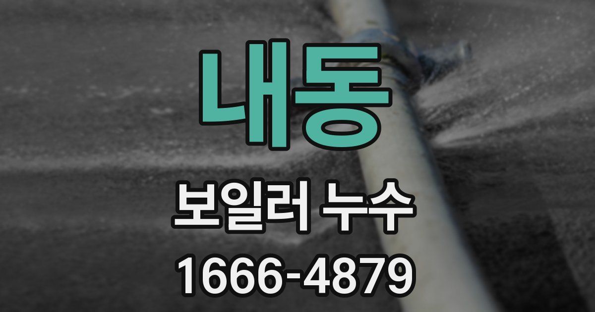 내동 보일러 누수
