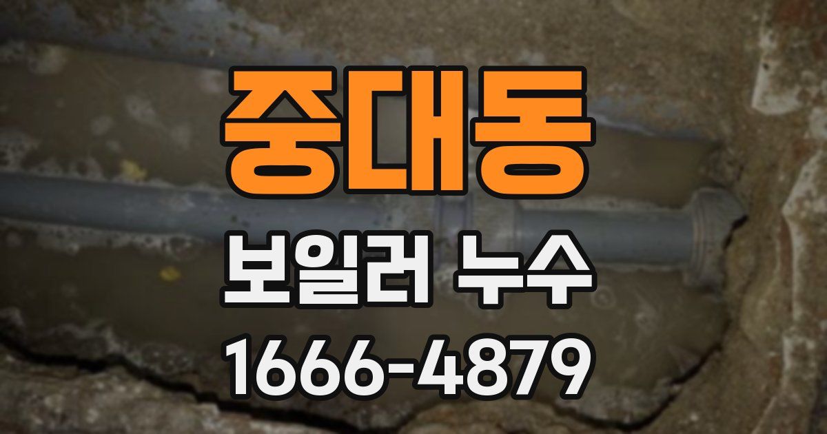 중대동 보일러 누수