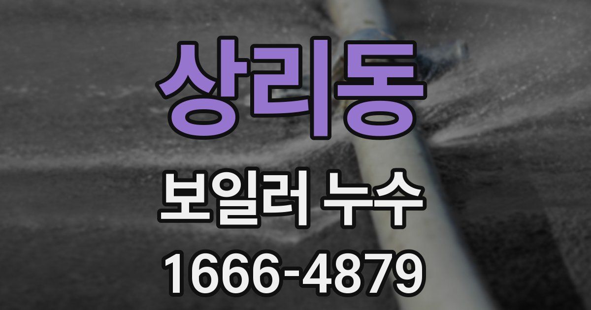 상리동 보일러 누수