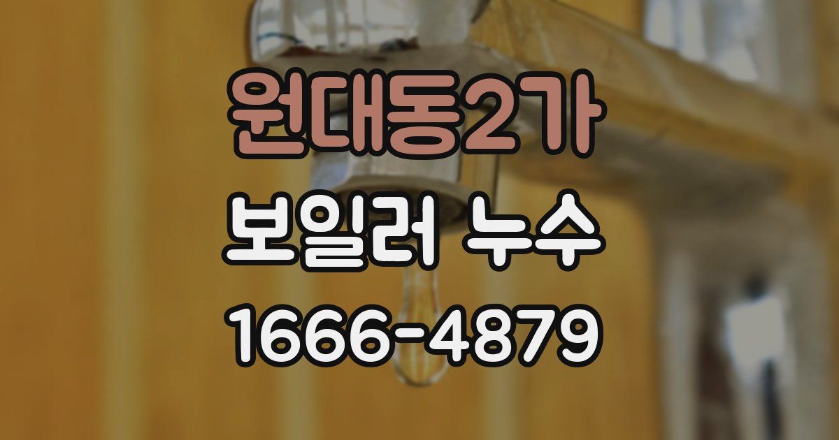 원대동2가 보일러 누수