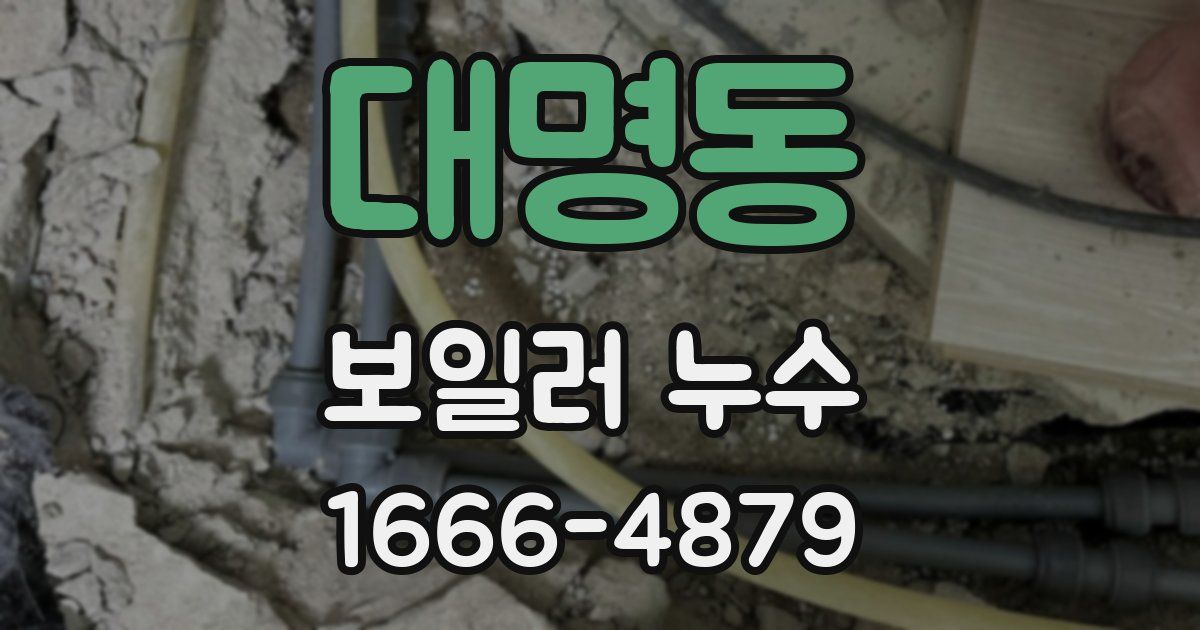 대명동 보일러 누수