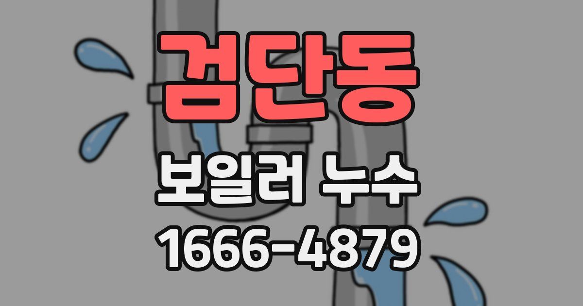 검단동 보일러 누수