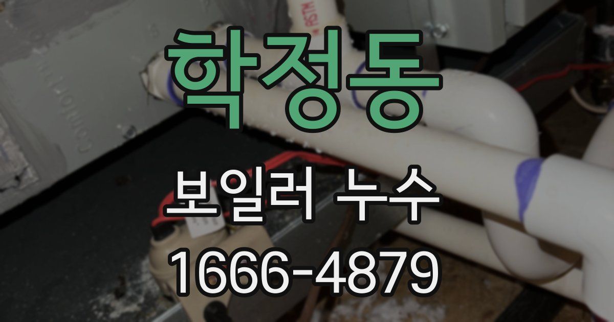 학정동 보일러 누수