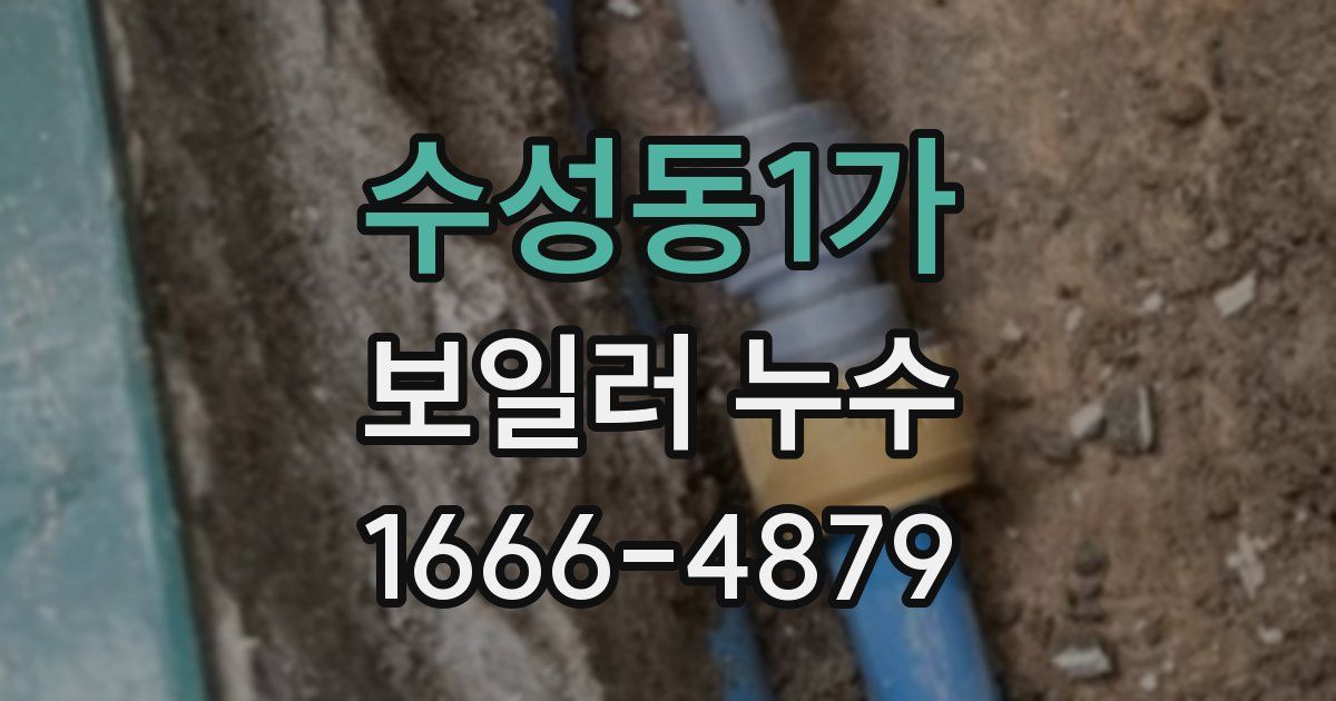 수성동1가 보일러 누수