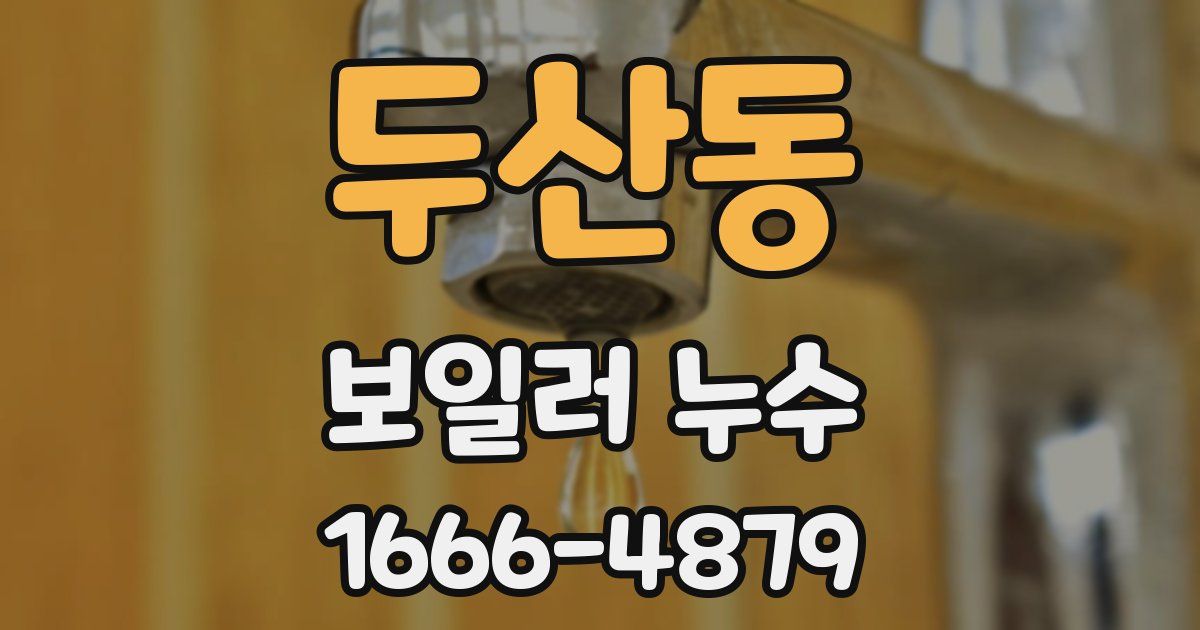 두산동 보일러 누수