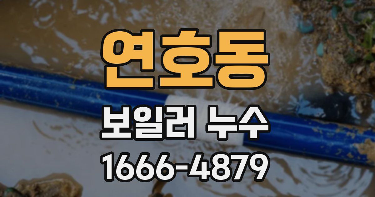 연호동 보일러 누수