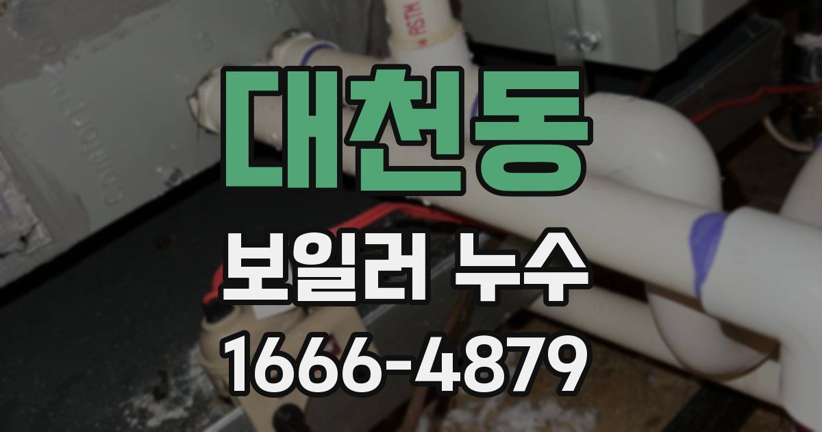 대천동 보일러 누수