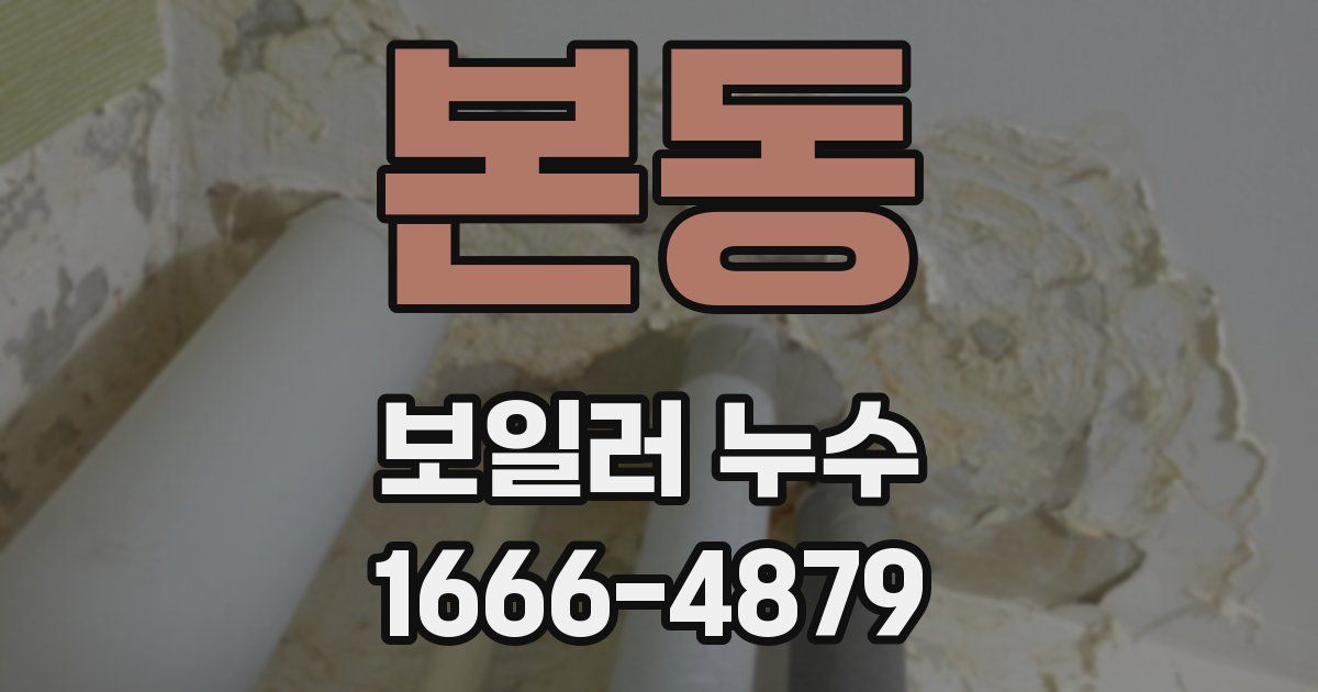 본동 보일러 누수