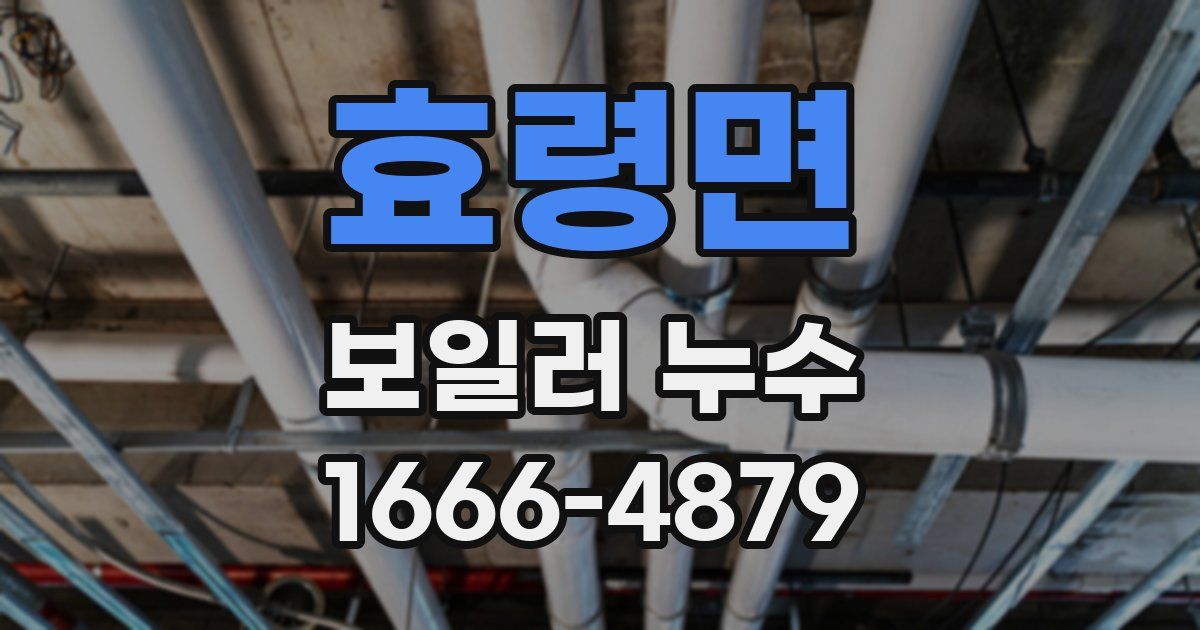 효령면 보일러 누수