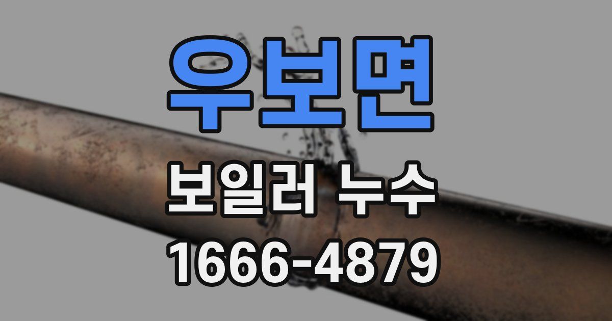 우보면 보일러 누수