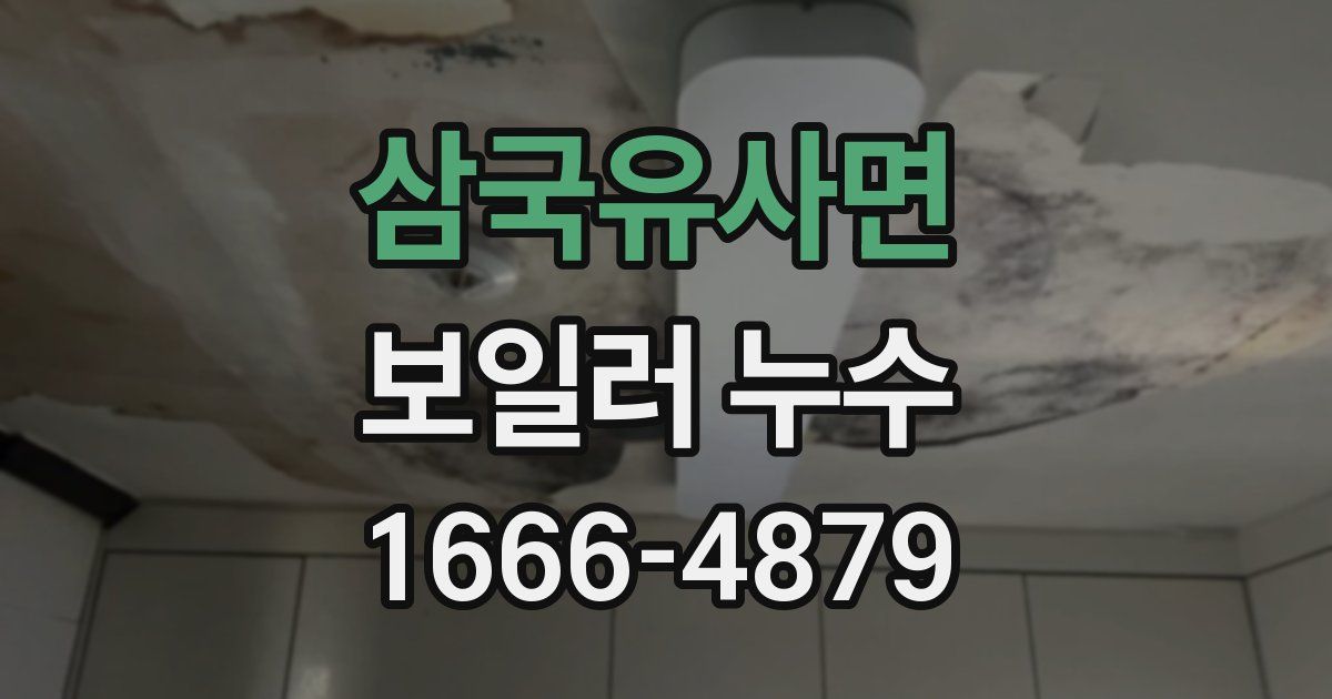 삼국유사면 보일러 누수