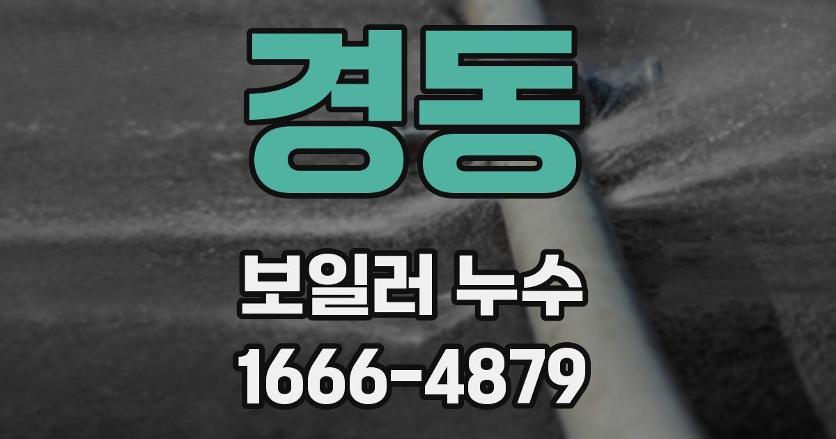 경동 보일러 누수