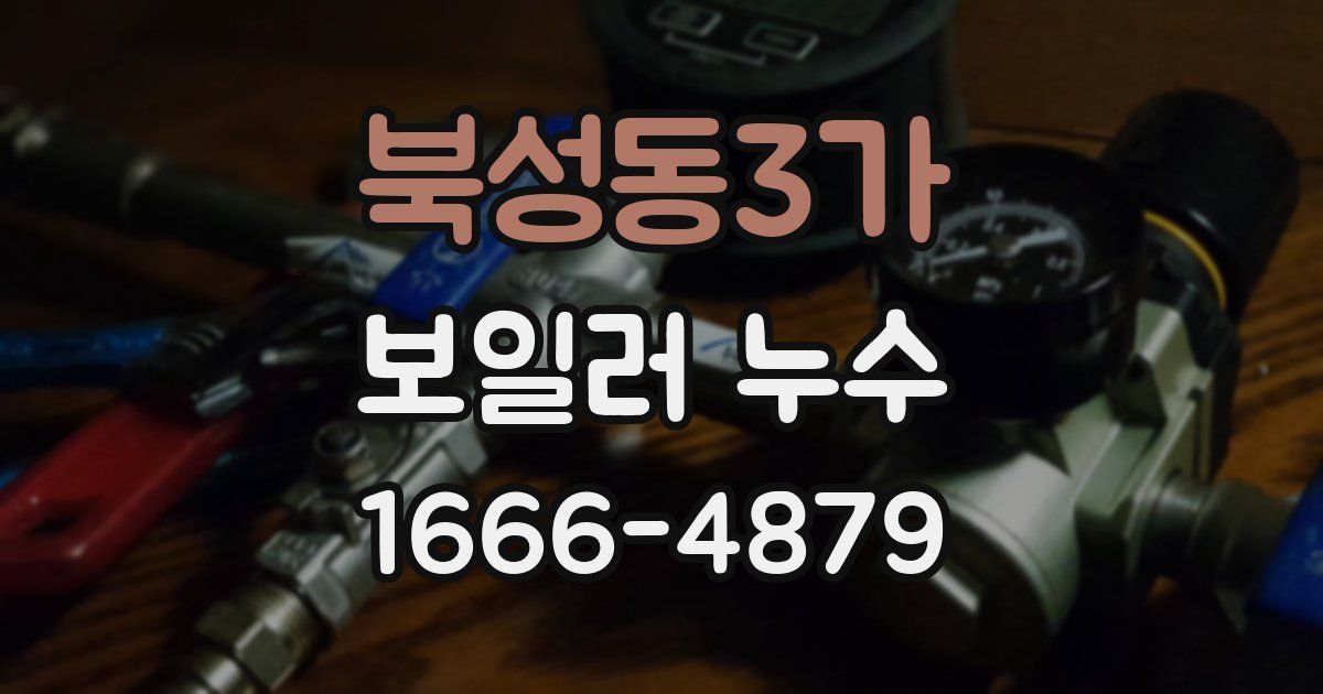 북성동3가 보일러 누수